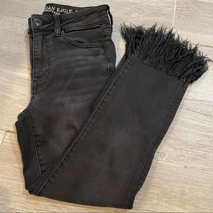 Hi-Rise Jegging Crop with Fringe - American Eagle